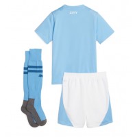 Billiga Manchester City Barnkläder Hemma fotbollskläder till baby 2023-24 Kortärmad (+ Korta byxor)